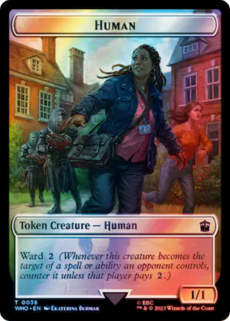 Human (0038) // Mutant Double-Sided Token (Surge Foil) [Doctor Who Tokens] | Rook's Games and More