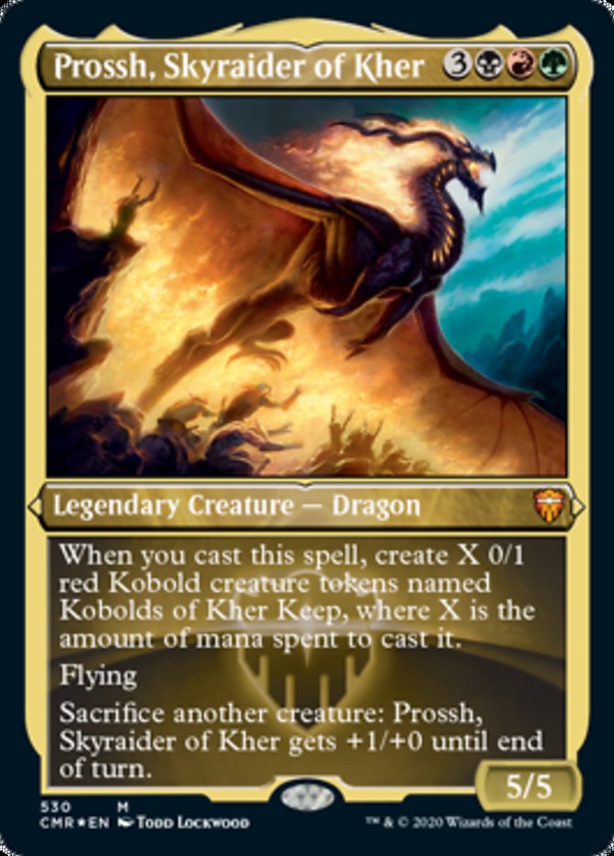 Prossh, Skyraider of Kher (Etched Foil) [Commander Legends] | Rook's Games and More