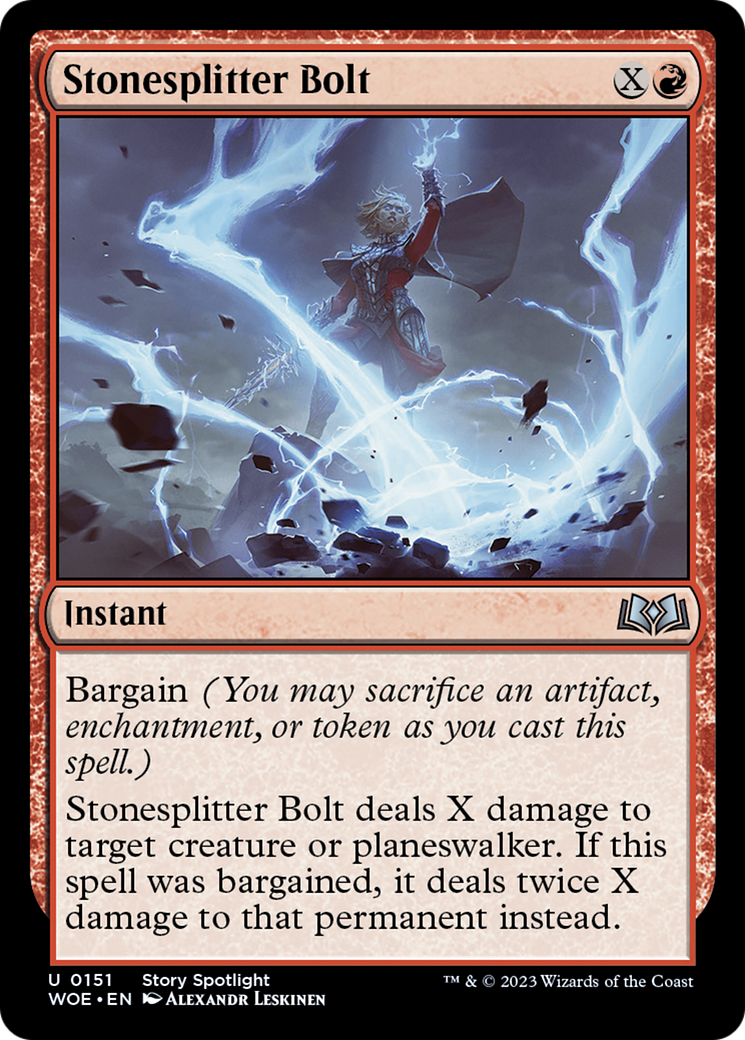 Stonesplitter Bolt [Wilds of Eldraine] | Rook's Games and More