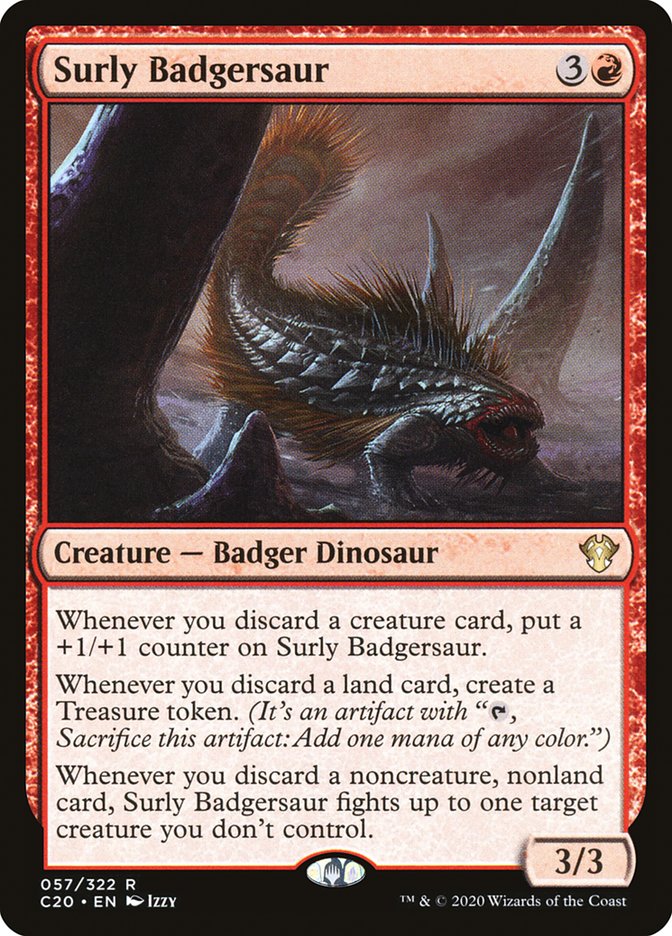 Surly Badgersaur [Commander 2020] | Rook's Games and More