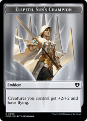Elspeth, Sun's Champion Emblem // Copy (55) Double-Sided Token [Commander Masters Tokens] | Rook's Games and More