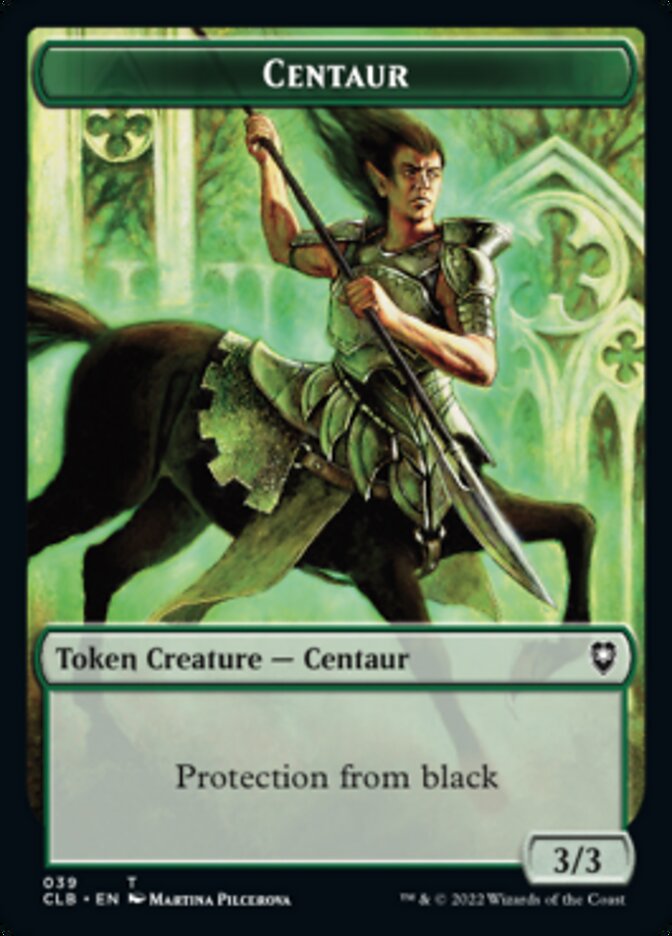 Horror // Centaur Double-sided Token [Commander Legends: Battle for Baldur's Gate Tokens] | Rook's Games and More