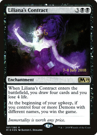 Liliana's Contract [Core Set 2019 Promos] | Rook's Games and More