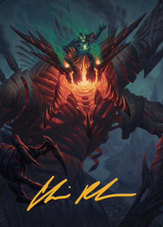 Mishra, Lost to Phyrexia Art Card (Gold-Stamped Signature) [The Brothers' War Art Series] | Rook's Games and More
