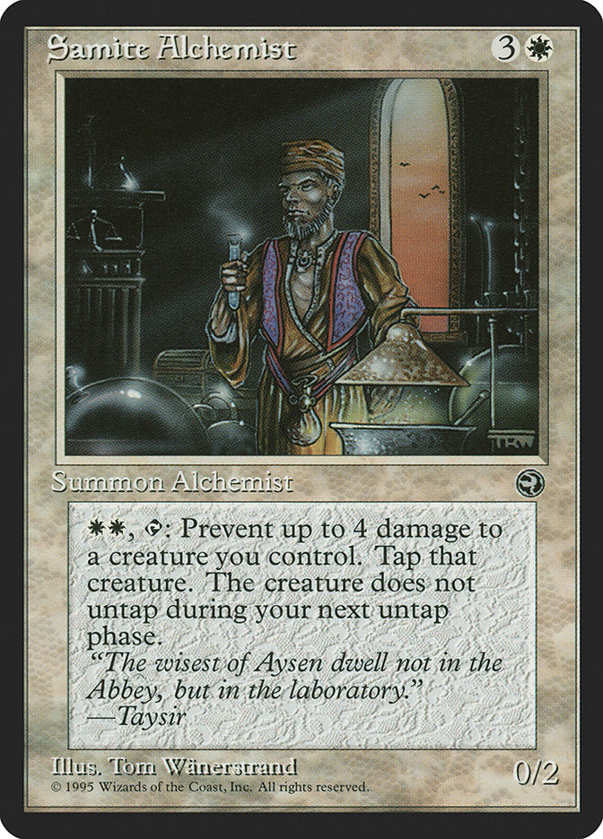 Samite Alchemist (Taysir Flavor Text) [Homelands] | Rook's Games and More