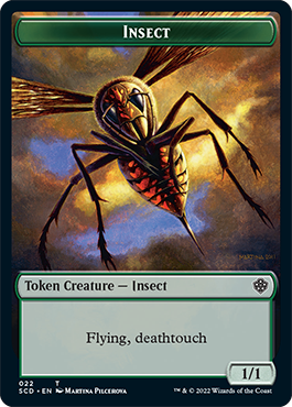 Insect // Human Warrior Double-Sided Token [Starter Commander Decks] | Rook's Games and More