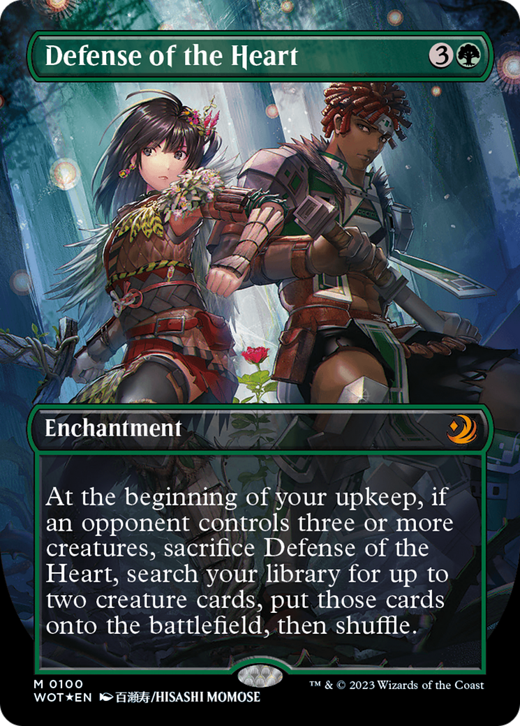 Defense of the Heart (Anime Borderless) (Confetti Foil) [Wilds of Eldraine: Enchanting Tales] | Rook's Games and More