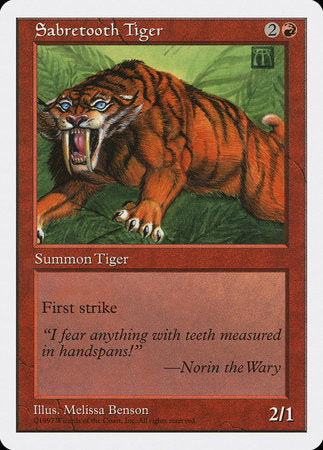 Sabretooth Tiger [Fifth Edition] | Rook's Games and More