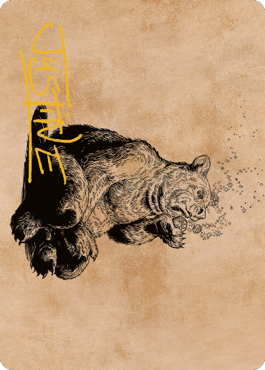 Wilson, Refined Grizzly Art Card (Gold-Stamped Signature) [Commander Legends: Battle for Baldur's Gate Art Series] | Rook's Games and More