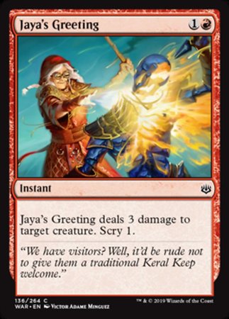 Jaya's Greeting [War of the Spark] | Rook's Games and More