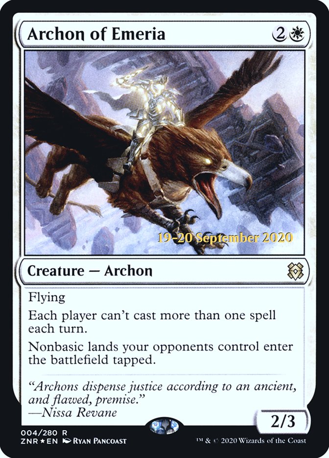 Archon of Emeria  [Zendikar Rising Prerelease Promos] | Rook's Games and More