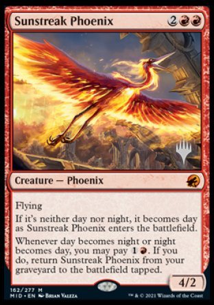 Sunstreak Phoenix (Promo Pack) [Innistrad: Midnight Hunt Promos] | Rook's Games and More