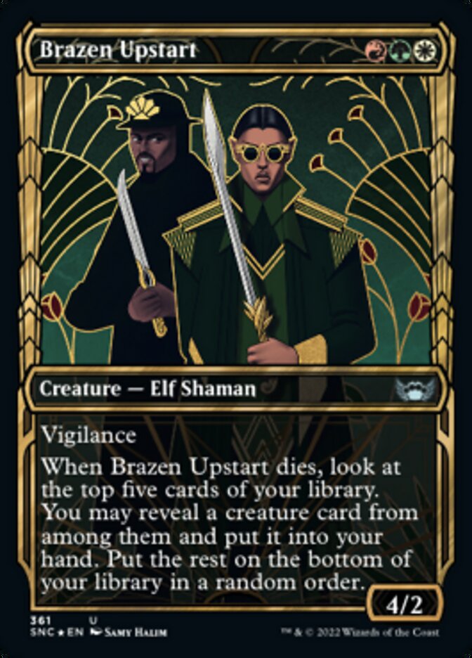 Brazen Upstart (Showcase Golden Age Gilded Foil) [Streets of New Capenna] | Rook's Games and More