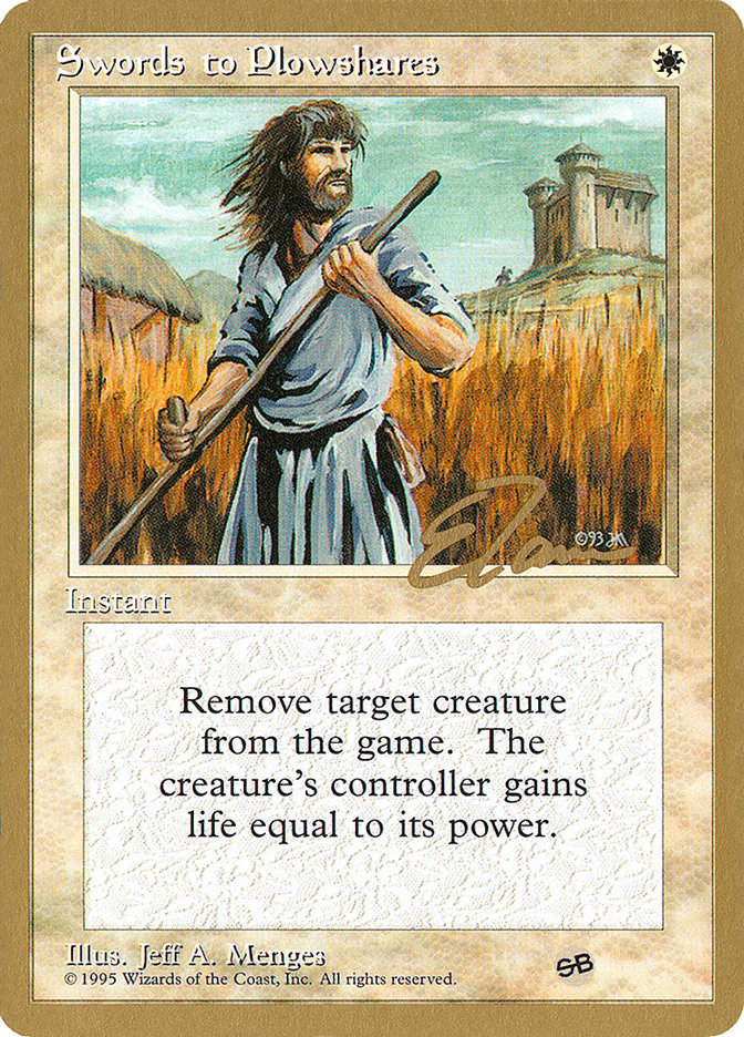 Swords to Plowshares (Eric Tam) (SB) [Pro Tour Collector Set] | Rook's Games and More