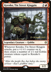 Krenko, Tin Street Kingpin  [War of the Spark Prerelease Promos]