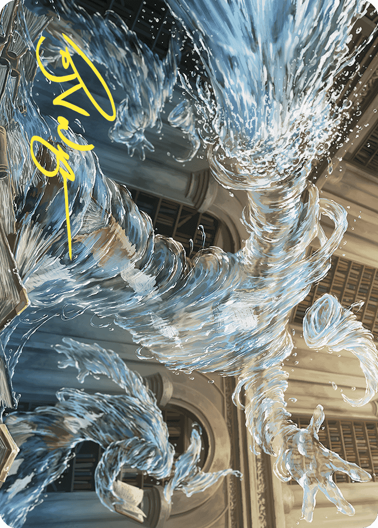 Splashy Spellcaster Art Card (Gold-Stamped Signature) [Wilds of Eldraine Art Series] | Rook's Games and More