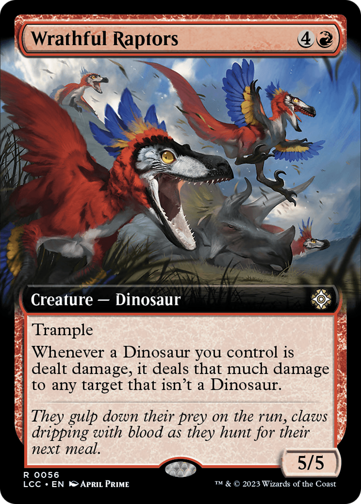 Wrathful Raptors (Extended Art) [The Lost Caverns of Ixalan Commander] | Rook's Games and More