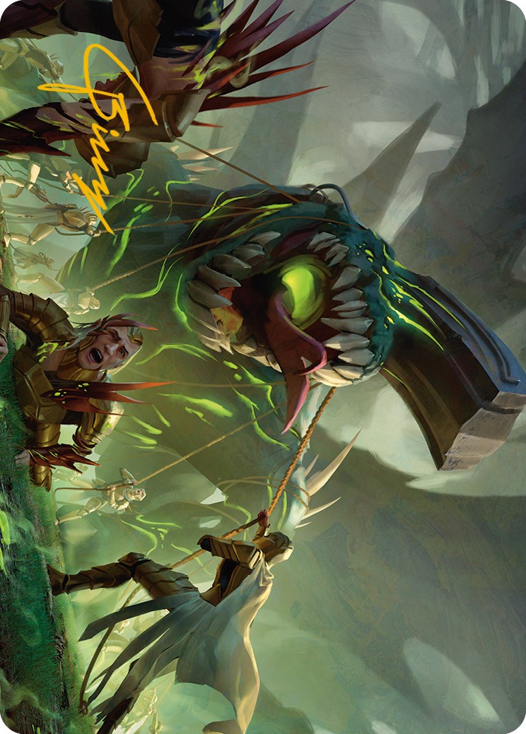 Noxious Assault Art Card (Gold-Stamped Signature) [Phyrexia: All Will Be One Art Series] | Rook's Games and More