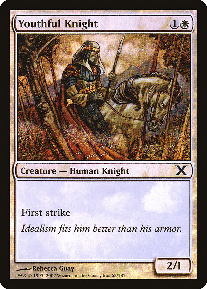 Youthful Knight (Premium Foil) [Tenth Edition] | Rook's Games and More