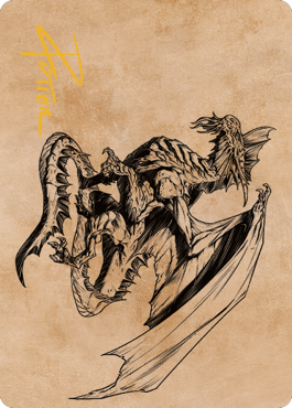 Ancient Silver Dragon Art Card (47) (Gold-Stamped Signature) [Commander Legends: Battle for Baldur's Gate Art Series] | Rook's Games and More