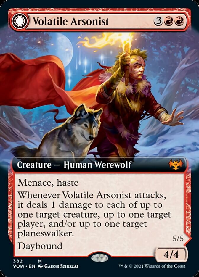 Volatile Arsonist // Dire-Strain Anarchist (Extended) [Innistrad: Crimson Vow] | Rook's Games and More