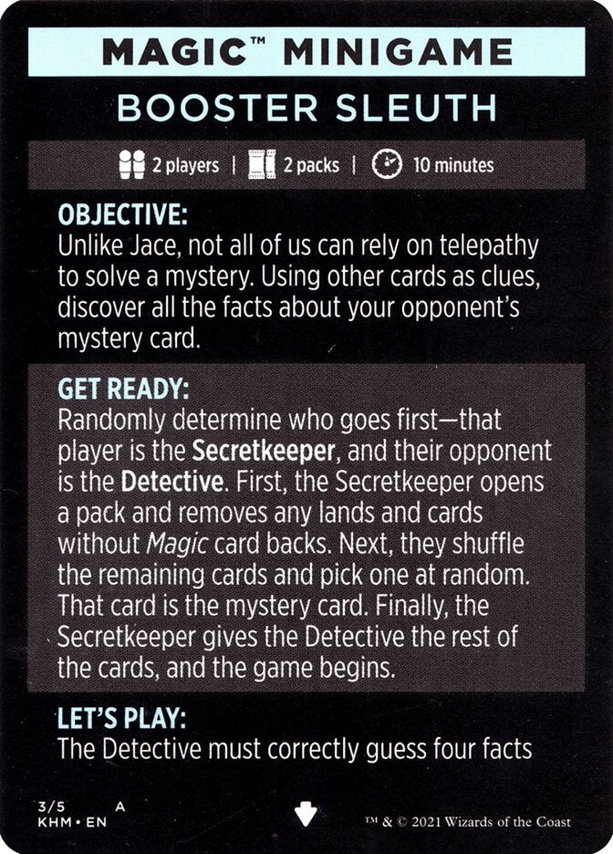 Booster Sleuth (Magic Minigame) [Kaldheim Minigame] | Rook's Games and More