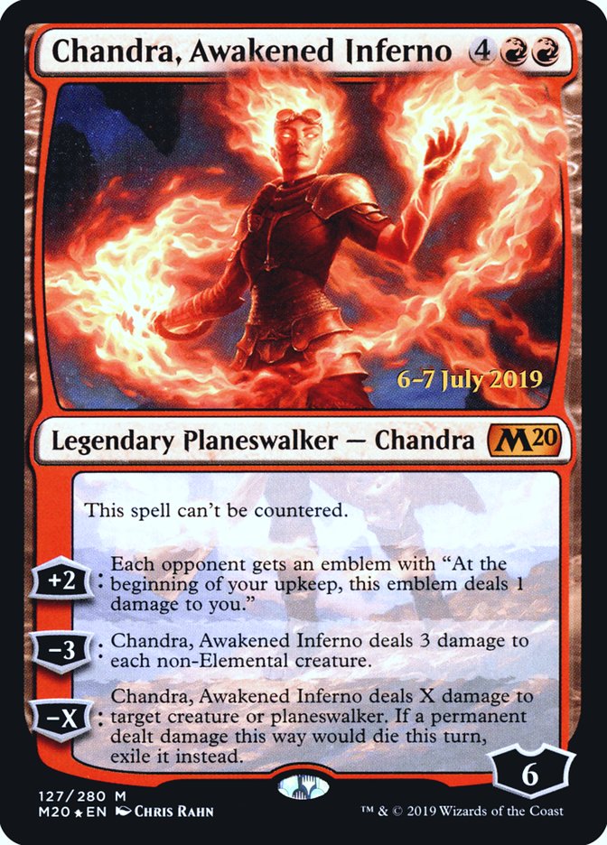 Chandra, Awakened Inferno  [Core Set 2020 Prerelease Promos] | Rook's Games and More