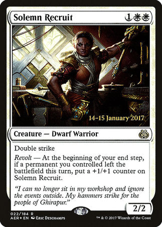 Solemn Recruit [Aether Revolt Promos] | Rook's Games and More