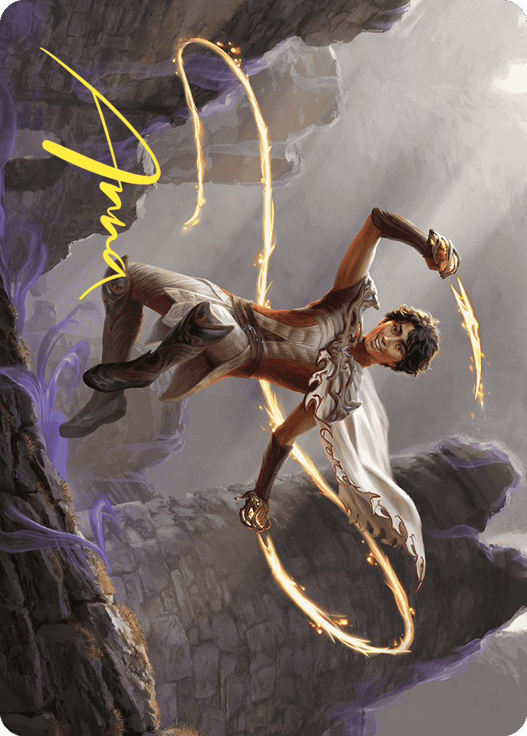 Kellan, the Fae-Blooded Art Card (Gold-Stamped Signature) [Wilds of Eldraine Art Series] | Rook's Games and More
