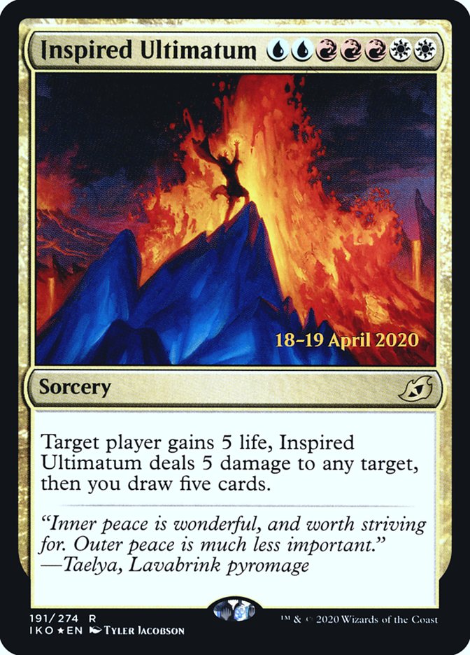 Inspired Ultimatum  [Ikoria: Lair of Behemoths Prerelease Promos] | Rook's Games and More