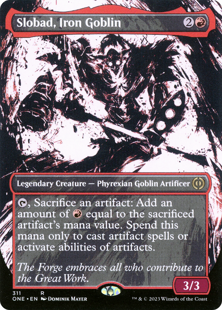 Slobad, Iron Goblin (Borderless Ichor) [Phyrexia: All Will Be One] | Rook's Games and More