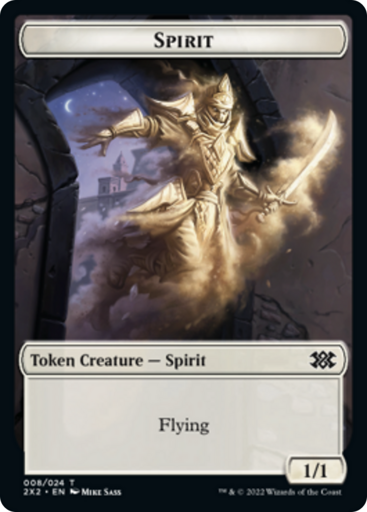 Spider // Spirit Double-sided Token [Double Masters 2022 Tokens] | Rook's Games and More