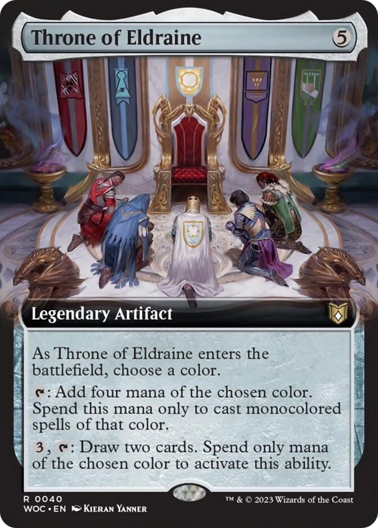 Throne of Eldraine (Extended Art) [Wilds of Eldraine Commander] | Rook's Games and More