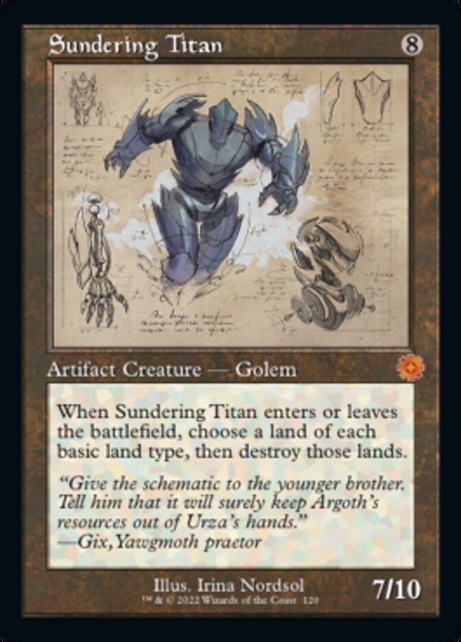 Sundering Titan (Retro Schematic) [The Brothers' War Retro Artifacts] | Rook's Games and More