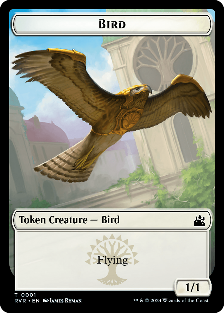Bird // Emblem - Domri Rade Double-Sided Token [Ravnica Remastered Tokens] | Rook's Games and More