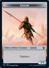 Golem (027) // Thopter Token [Commander 2021 Tokens] | Rook's Games and More