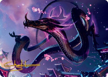 Junji, the Midnight Sky 1 Art Card (Gold-Stamped Signature) [Kamigawa: Neon Dynasty Art Series] | Rook's Games and More
