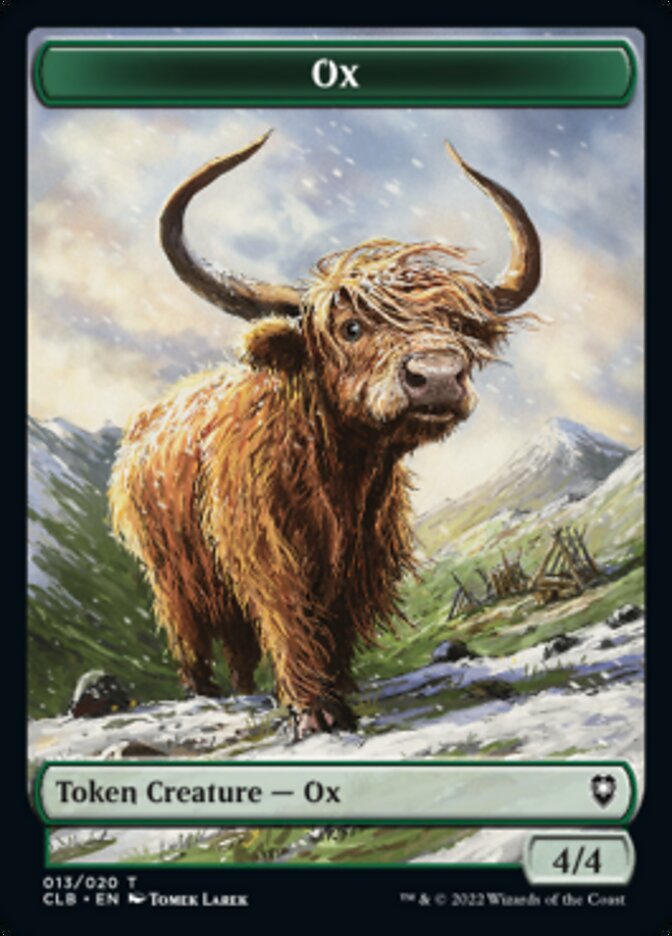 Ox Token [Commander Legends: Battle for Baldur's Gate Tokens] | Rook's Games and More