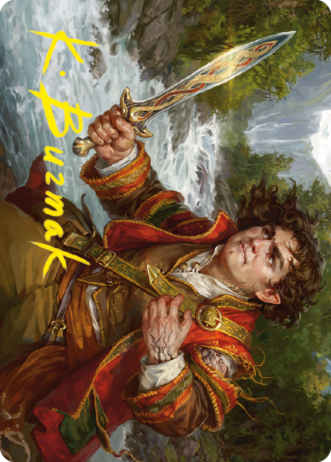 Frodo Baggins Art Card (16/81) (Gold-Stamped Signature) [The Lord of the Rings: Tales of Middle-earth Art Series] | Rook's Games and More