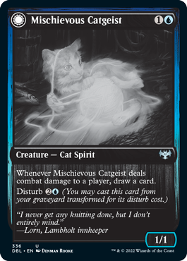 Mischievous Catgeist // Catlike Curiosity [Innistrad: Double Feature] | Rook's Games and More