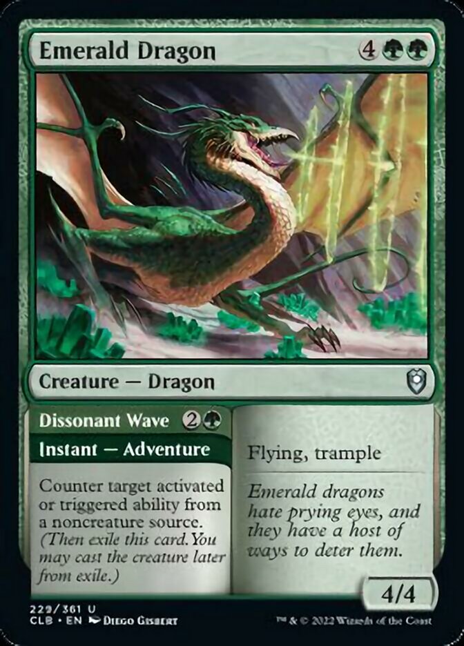 Emerald Dragon // Dissonant Wave [Commander Legends: Battle for Baldur's Gate] | Rook's Games and More