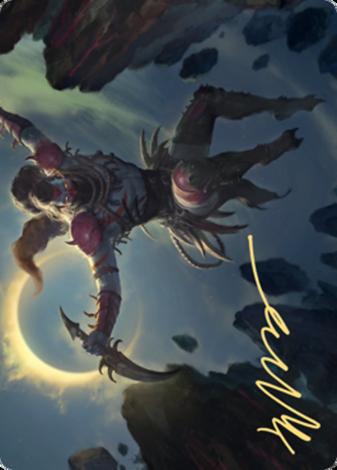 Nighthawk Scavenger Art Card (Gold-Stamped Signature) [Zendikar Rising Art Series] | Rook's Games and More
