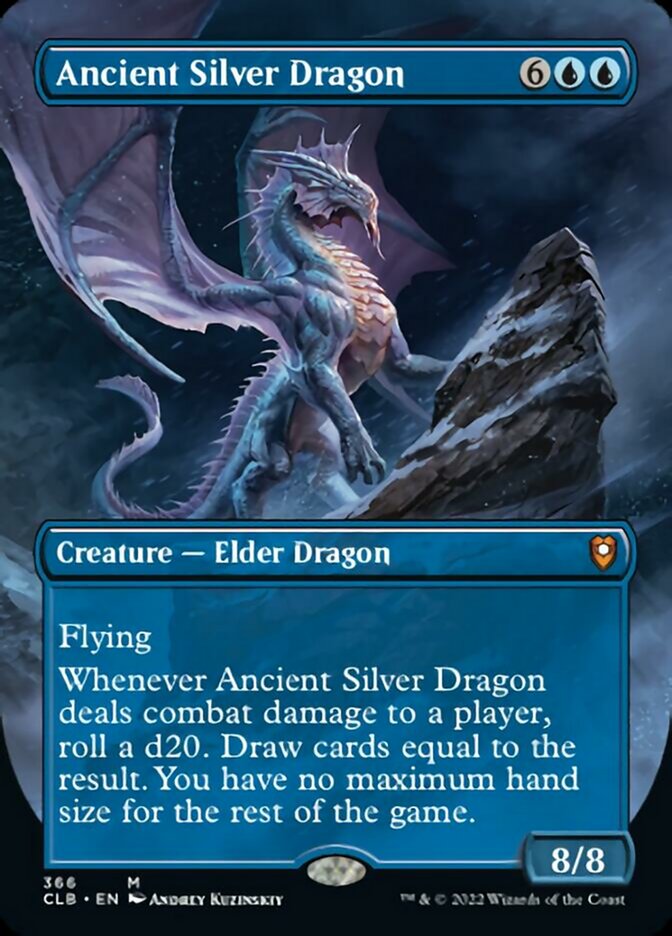 Ancient Silver Dragon (Borderless Alternate Art) [Commander Legends: Battle for Baldur's Gate] | Rook's Games and More