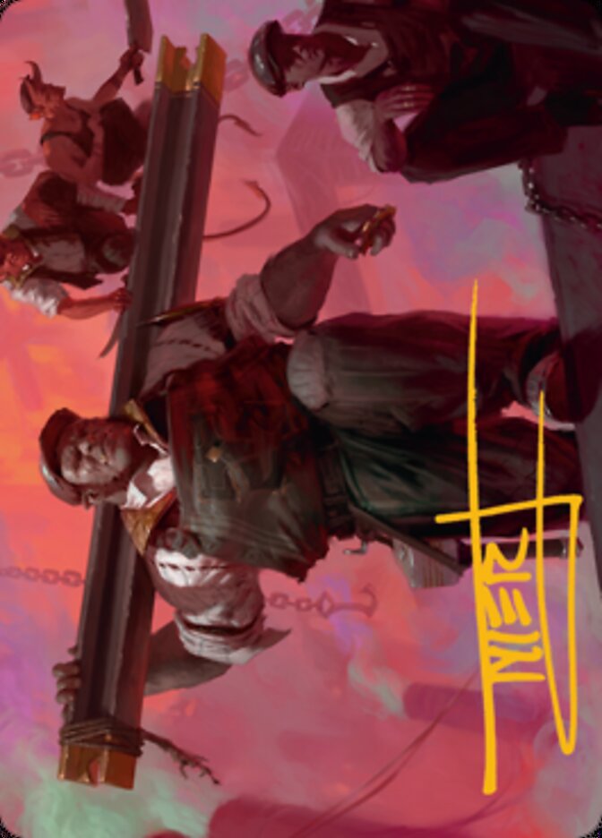 The Beamtown Bullies Art Card (Gold-Stamped Signature) [Streets of New Capenna Art Series] | Rook's Games and More