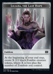 Liliana, the Last Hope Emblem // Spirit Double-sided Token [Double Masters 2022 Tokens] | Rook's Games and More