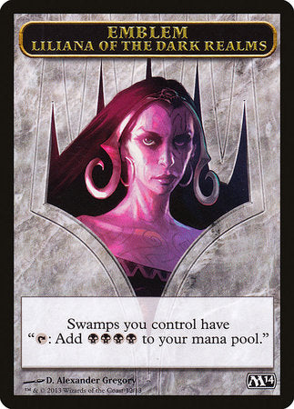 Emblem - Liliana of the Dark Realms [Magic 2014 Tokens] | Rook's Games and More