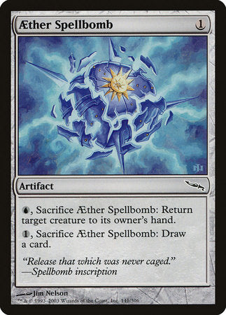 Aether Spellbomb [Mirrodin] | Rook's Games and More