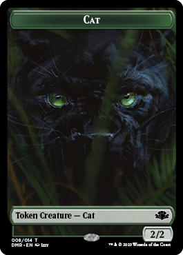Cat Token (008) [Dominaria Remastered Tokens] | Rook's Games and More