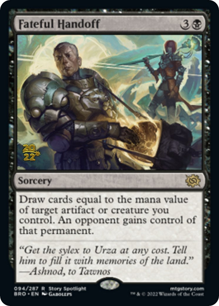 Fateful Handoff [The Brothers' War: Prerelease Promos] | Rook's Games and More