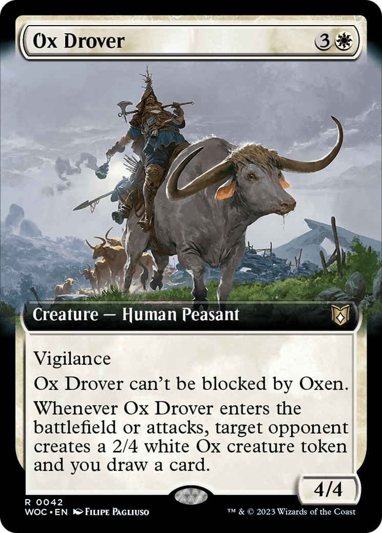 Ox Drover (Extended Art) [Wilds of Eldraine Commander] | Rook's Games and More